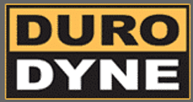 A black and yellow logo for duron dyna.