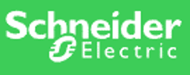 A green background with the words schneider electric written in white.